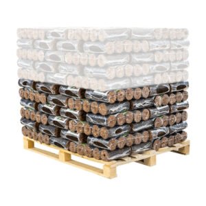 BIOMAC Rindenbriketts rund / GLUTHALTER 450kg Palette