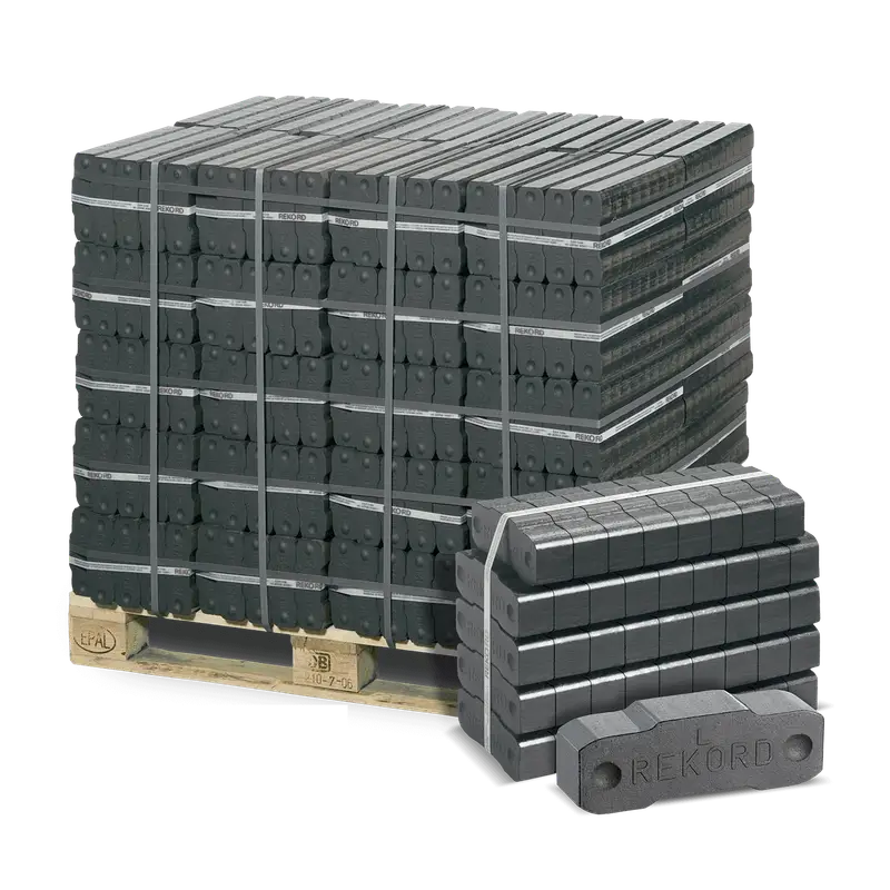 25 kg x 50 Rekord Braunkohle Bündel