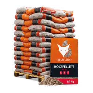 Heizfuxx Red ENplus A1 Holzpellets Hartholz 15kg x 80 Sack 1200 kg Palette